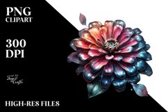 Glossy Zinnia with Metallic | Clipart Product Image 3