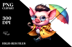 Running Pig, Transparent PNG Product Image 2