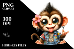 Cute Baby Monkey, PNG Product Image 2