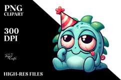Sarcastic Suggar Skull, Party Hat PNG Product Image 2