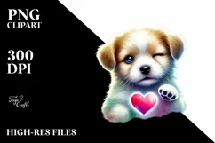 Puppy with Sunglasses PNG Product Image 2