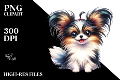 Cute Baby Papillon, Bright PNG Product Image 2