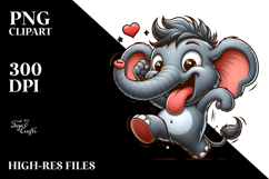 Cartoony Elephant Dancing Excitement PNG Product Image 2