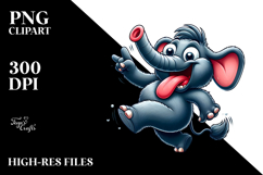 Goofy Elephant Dancing, Transparent PNG Product Image 2