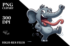 Goofy Elephant Dancing, Transparent PNG Product Image 2