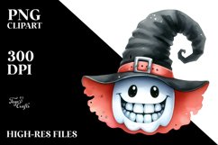 Funny Watercolor Halloween Hat Clipart Product Image 3