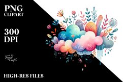 Colorful Whimsical Cloud PNG Product Image 2