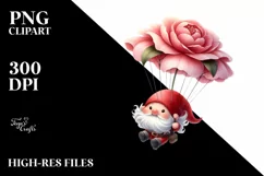 Wild Flowers, Gnome Camellia | Sublimation | Clipart Product Image 1