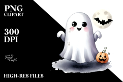 Funny Halloween Ghost Clipart Product Image 2