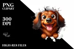 Funny Dachshund, Popping Eyes | Sublimation | Clipart Product Image 1