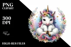 Detailed Baby Unicorn PNG Product Image 1