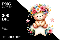 Bear Sitting on Star, High-Res PNG Product Image 2