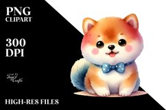 Colorful Watercolor Shiba Inu | Sublimation | Clipart Product Image 1