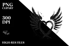 Heart with Wings, Transparent PNG Product Image 2