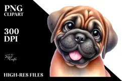 Happy Baby Mastiff, PNG Product Image 2