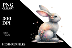 Silhouette Bunny Sitting PNG Product Image 2