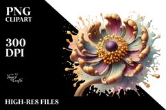 Stained Anemone Watercolor Clipart Product Image 1