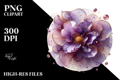 Abstract Golden Violet PNG Product Image 2