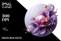 Abstract Violet Splash PNG Product Image 2