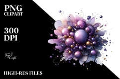 Abstract Golden Violet PNG Product Image 2