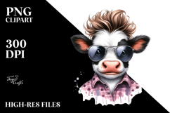 Funny Cow with Happy Expression, PNG Product Image 2