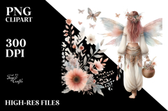 Watercolor Boho Fairy, Transparent PNG Product Image 2
