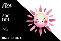 Simple Pinkish Sun PNG Product Image 2