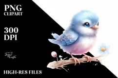 Cute Baby Bird with Big Eyes PNG Product Image 3