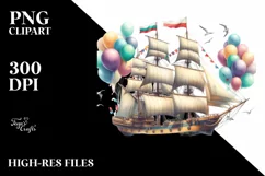 Vintage Sailboat Watercolor Product Image 1