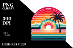 Retro Tropical Rainbow Sunset, 20 oz Tumbler Product Image 2