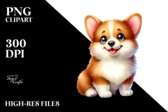 Happy Baby Pembroke Welsh Corgi, PNG Product Image 2