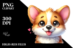 Cute Cartoon Pembroke Welsh Corgi PNG Product Image 2