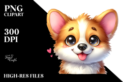Happy Baby Pembroke Welsh Corgi, PNG Product Image 2