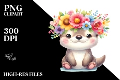 Cute Baby Otter Watercolor Product Image 2