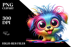 Crazy Looking Cartoon Puppy | Sublimation Clipart Product Image 2