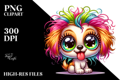 Crazy Looking Cartoon Puppy | Sublimation Clipart Product Image 2
