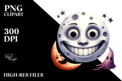 Funny Halloween Moon with Goofy Smile | Sublimation | Product Image 2