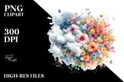 Flower Half of Spring Flowers PNG Product Image 2