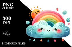 Watercolor Colorful Cloud PNG Product Image 2