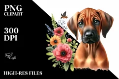 Watercolor Baby Rhodesian Ridgeback Phishing Road Product Image 3