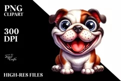 Funny Bulldog, Popping Eyes | Sublimation | Clipart Product Image 1