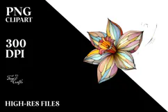Abstract Pastel Wooden Small Stained Daffodil , 20 oz Product Image 2