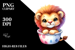 Colorful Baby Lion in Pocket PNG Product Image 2