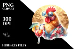 Funky Chicken with Cocktail, Transparent PNG Product Image 2