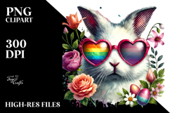 Colorful Easter Bunny PNG Product Image 2