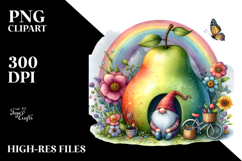 Gnome House with Rainbow and Colorful Flowers Product Image 2