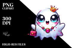Adorable Tiny Cute Ghost PNG Product Image 2