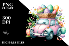 Creative Easter Car PNG Product Image 2