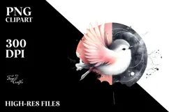 Vibrant Bird with Splashes, Watercolor PNG Product Image 2