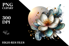 Abstract Magnolia Splash PNG Product Image 2